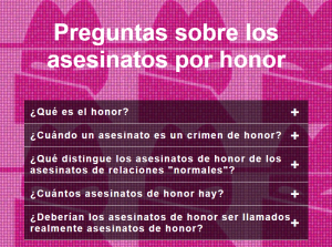 Preguntas sobre los asesinatos de honor